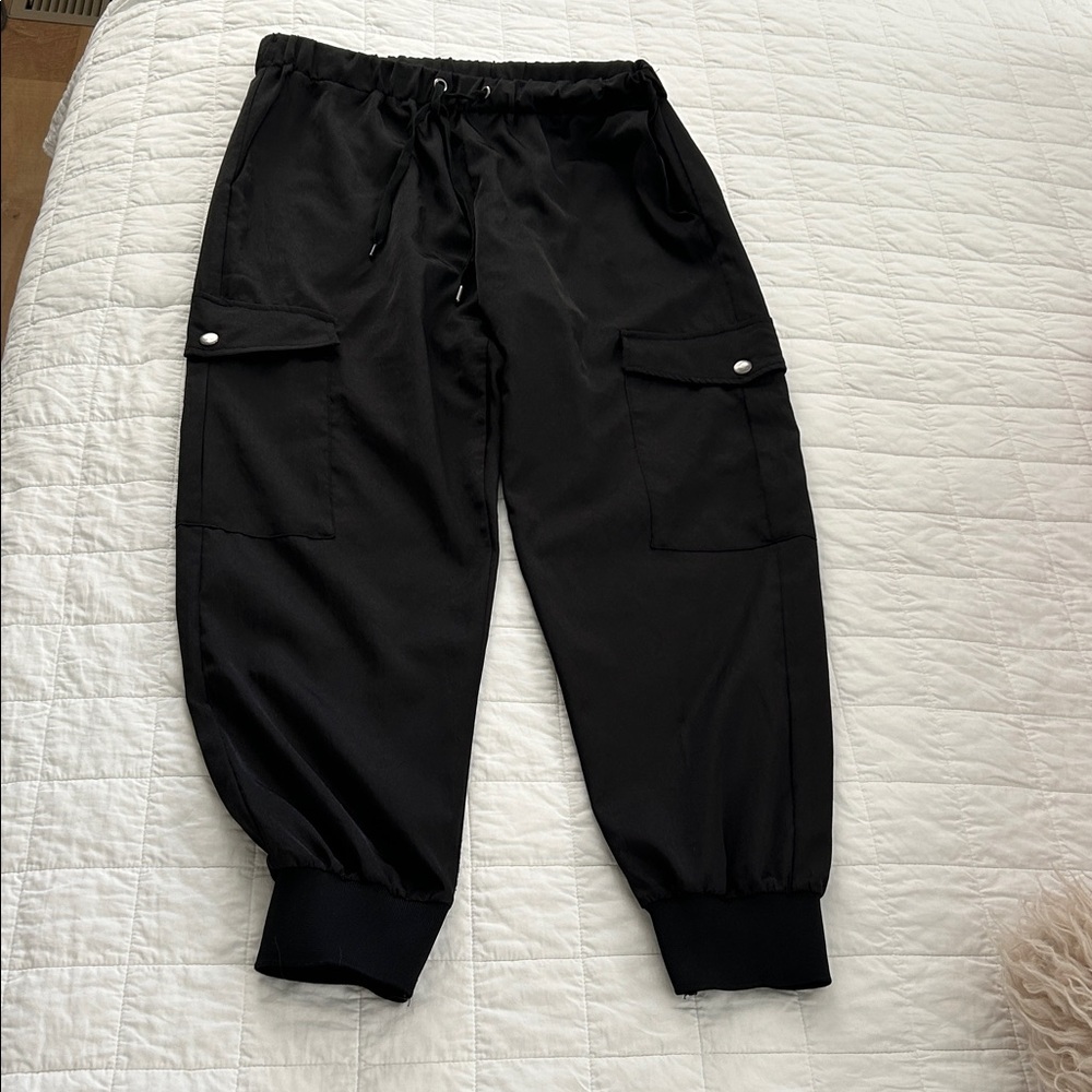 Easel Charcoal Eyelet Pants